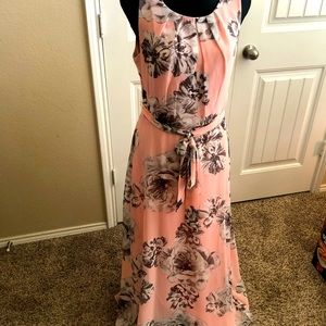 Pink floral dress